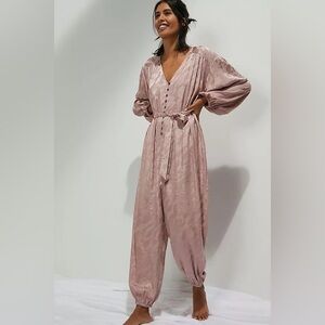 Anthropologie Laurenita Animal Print Jumpsuit